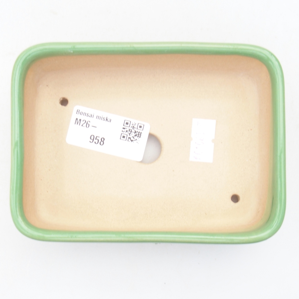 Ceramiczna miska do bonsai 12,5 x 9 x 3,5 cm, zielona