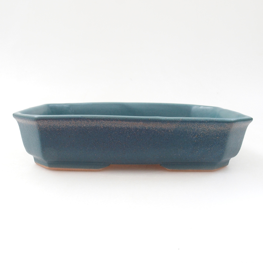 Ceramiczna miska bonsai 19 x 13,5 x 4 cm, kolor niebieski