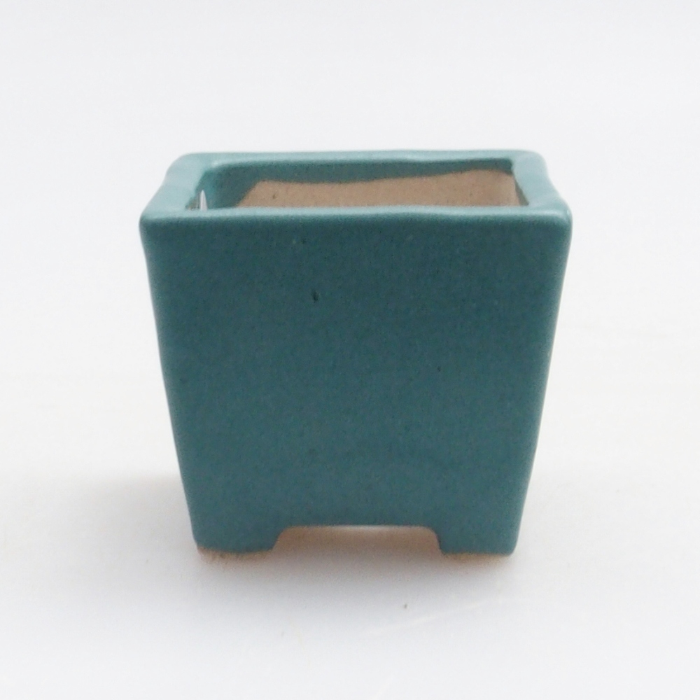 Ceramiczna miska bonsai 3,5 x 3,5 x 3 cm, kolor niebieski