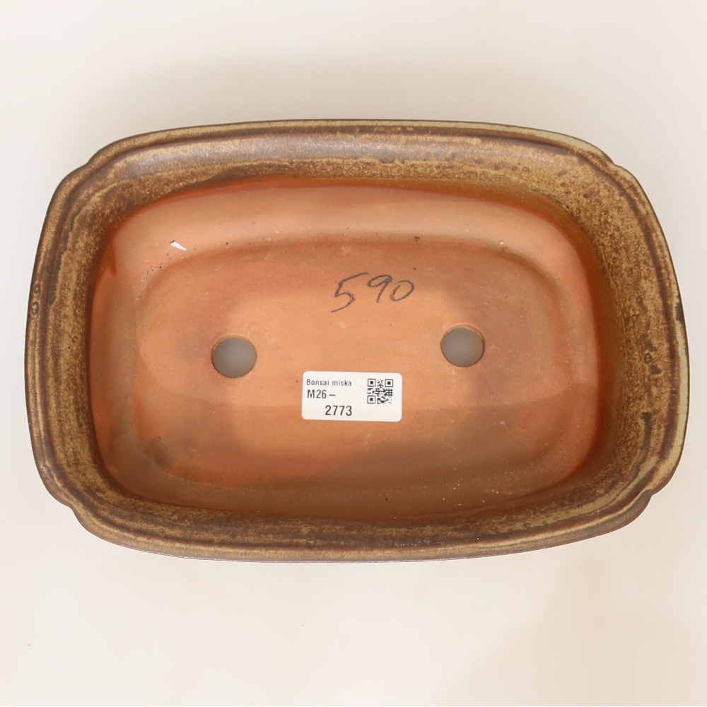 Ceramiczna miska  24 x 17 x 6 cm, kolor brązowy