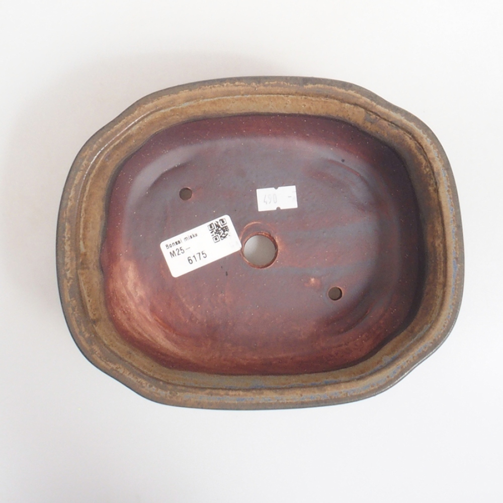 Ceramiczna miska do bonsai 11,5 x 16 x 6,5 cm, kolor brązowy