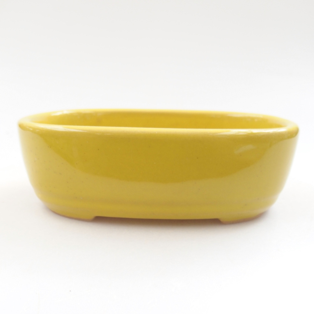 Ceramiczna miska bonsai 13 x 9 x 4 cm, kolor Żółty