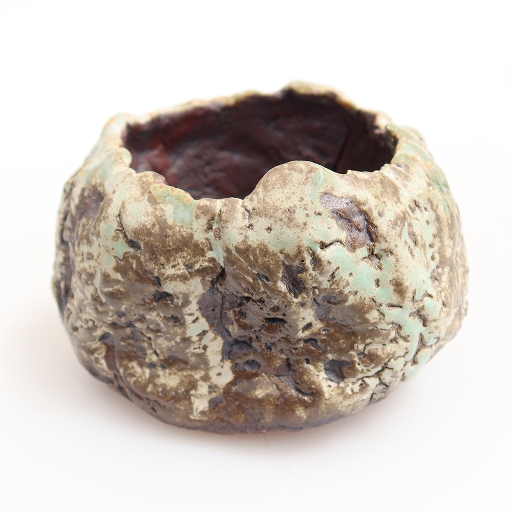 Ceramiczna skorupka  6 x 5 x 5 cm, kolor zielony