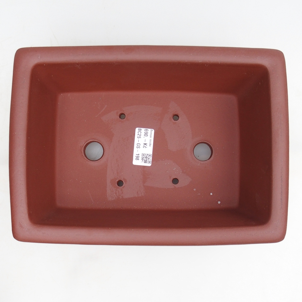 Ceramiczna miska do bonsai 26 x 18,5 x 9 cm, kolor ceglasty
