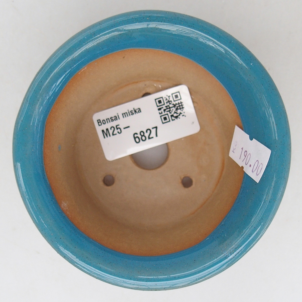 Ceramiczna miska na bonsai 9 x 9 x 5 cm, kolor niebieski