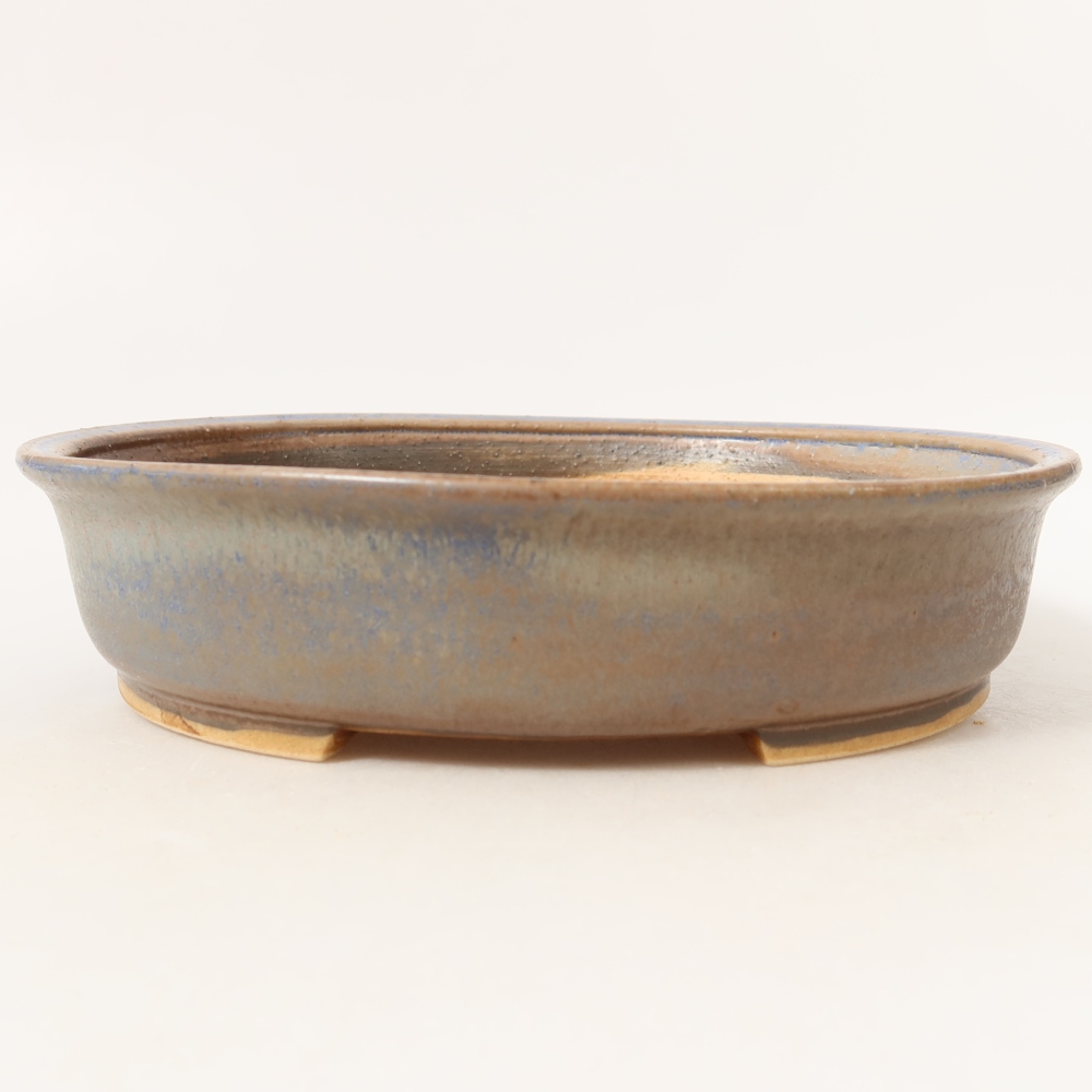 Ceramiczna miska do bonsai 21 x 19 x 5 cm, kolor niebieski