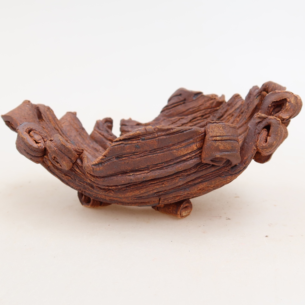 Ceramiczna skorupa  13 x 9 x 6 cm, kolor brązowy