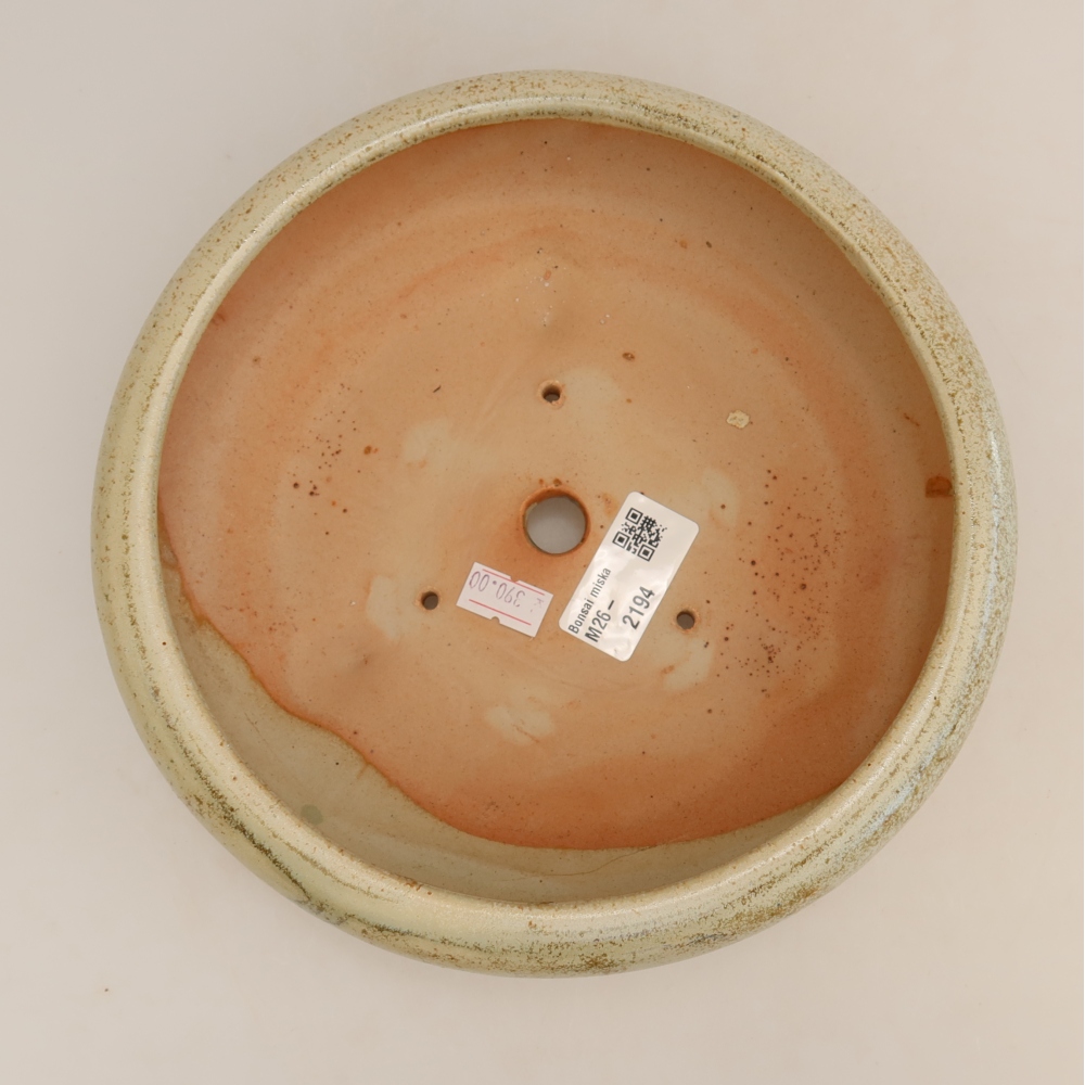 Ceramiczna miska do bonsai 20,5 x 20,5 x 7 cm, kolor zielony