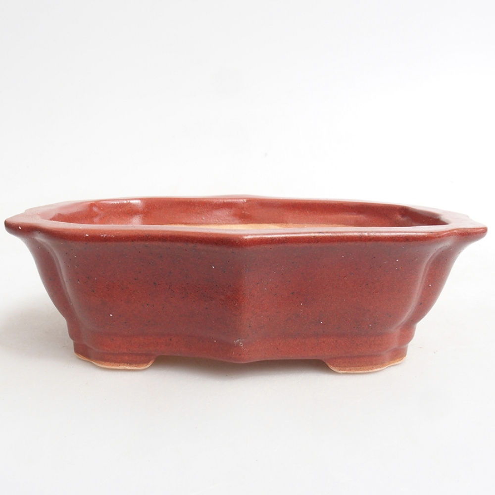 Ceramiczna miska bonsai 15,5 x 11,5 x 4,5 cm, kolor różowy