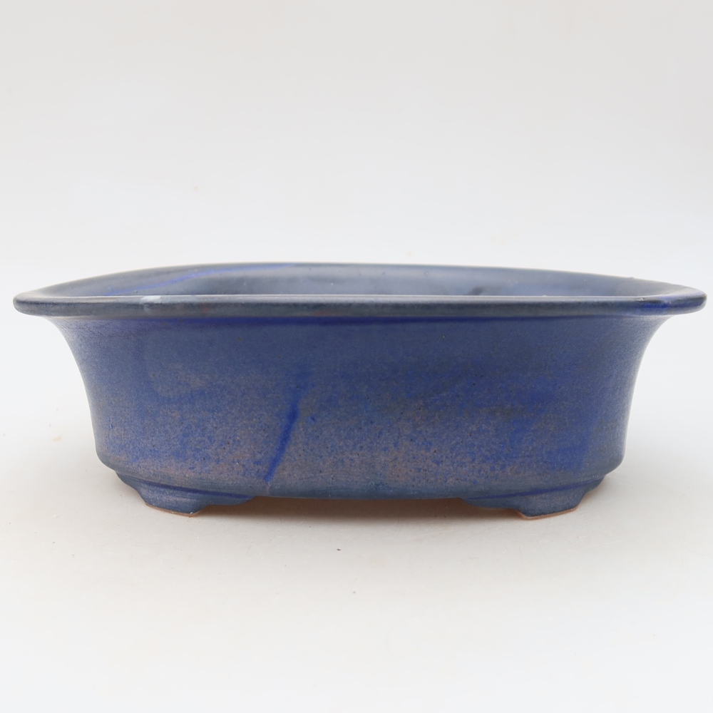 Ceramiczna miska do bonsai 22,5 x 17,5 x 6,5 cm, kolor niebieski