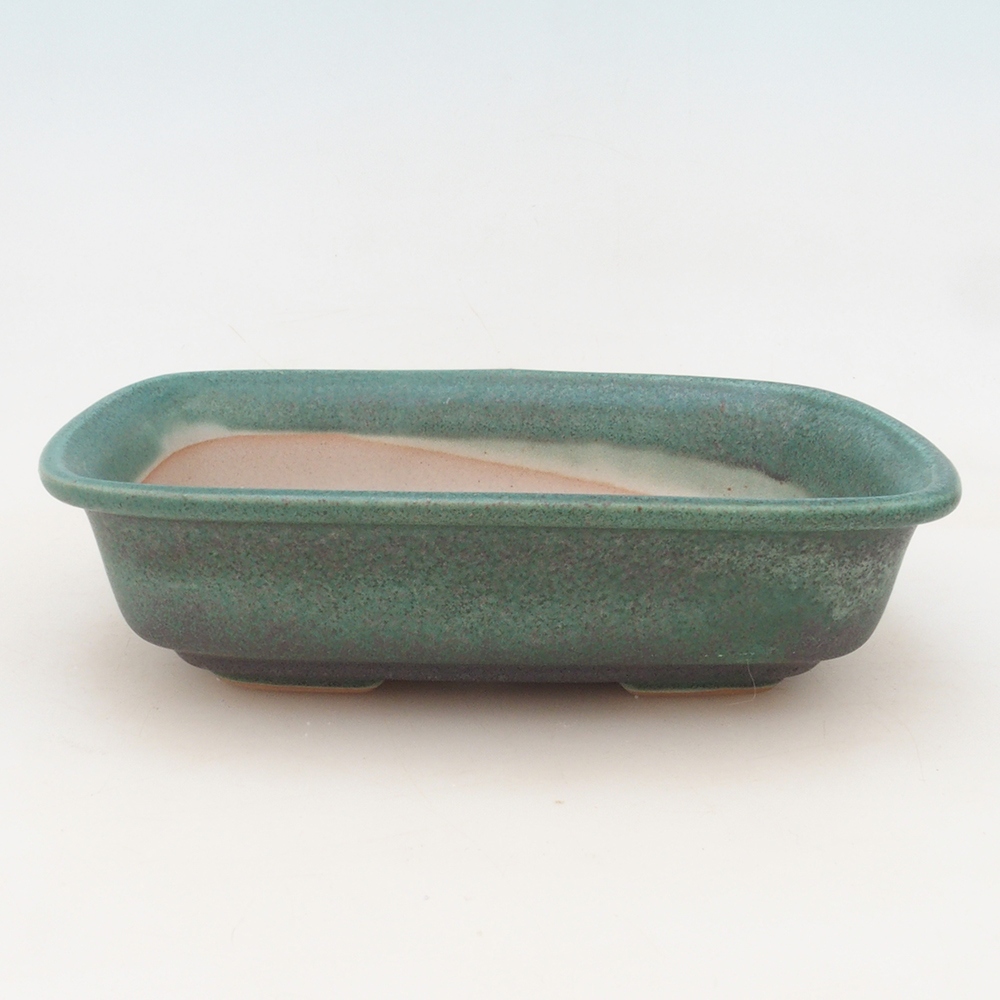 Bonsai bowl H02 - 19 x 13 x 5 cm. - zielony