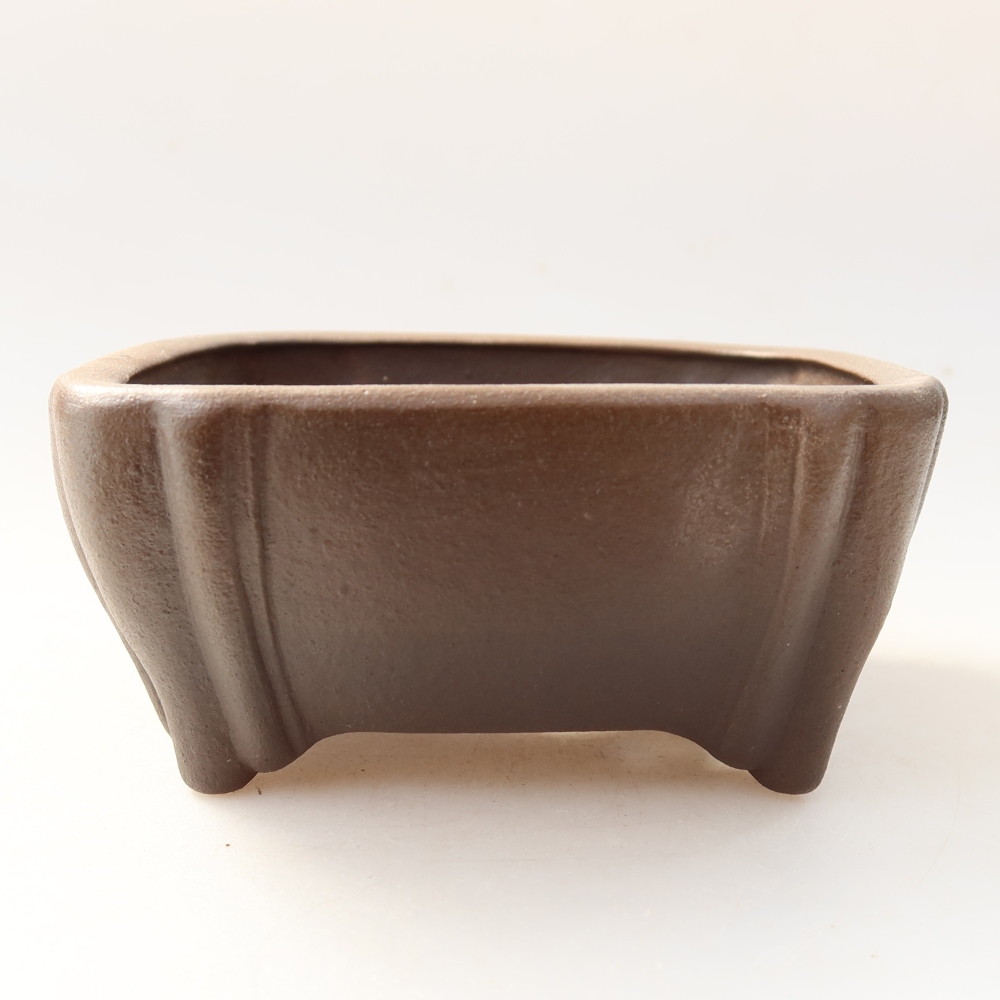 Ceramiczna miska do bonsai 10 x 10 x 5 cm, brązowa