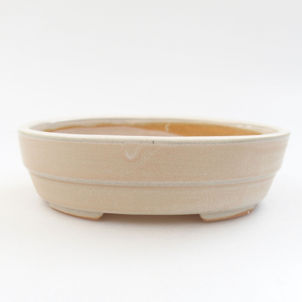 Ceramiczna miska bonsai 13,5 x 10 x 4 cm, kolor beżowy