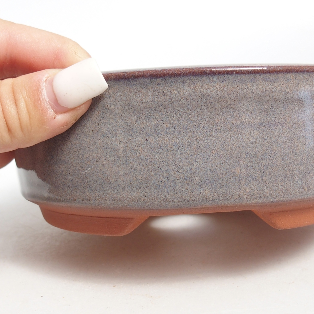 Ceramiczna miska do bonsai 15 x 15 x 5 cm, szara