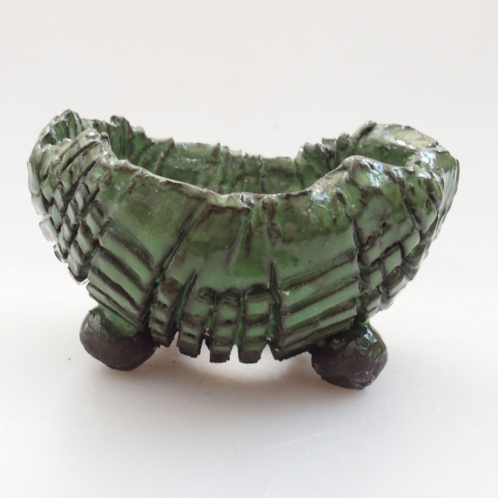 Muszla ceramiczna 7 x 7 x 5 cm, kolor zielony