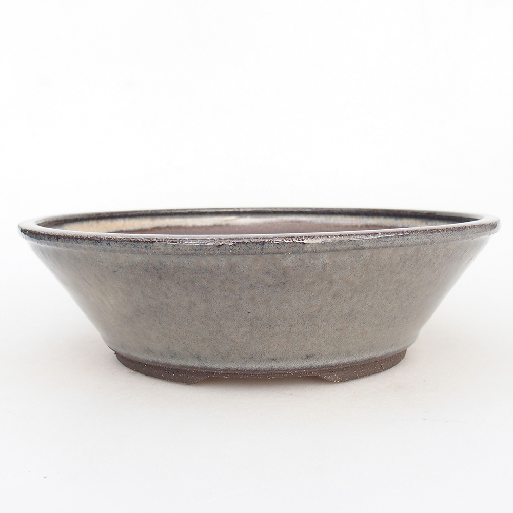 Ceramiczna miska na bonsai 19 x 19 x 6 cm, szara