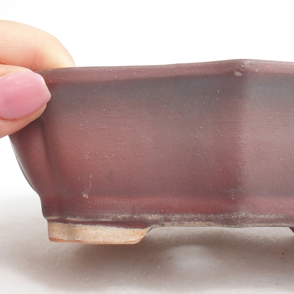 Ceramiczna miska bonsai 15,5 x 11,5 x 4,5 cm, kolor różowy