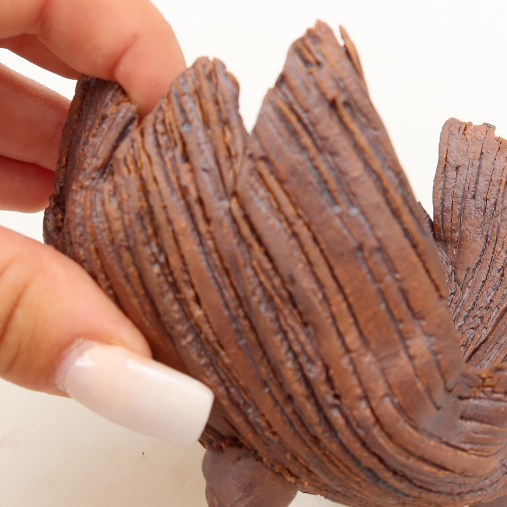 Ceramiczna skorupa  10,5 x 8,5 x 7,5 cm, kolor brązowy