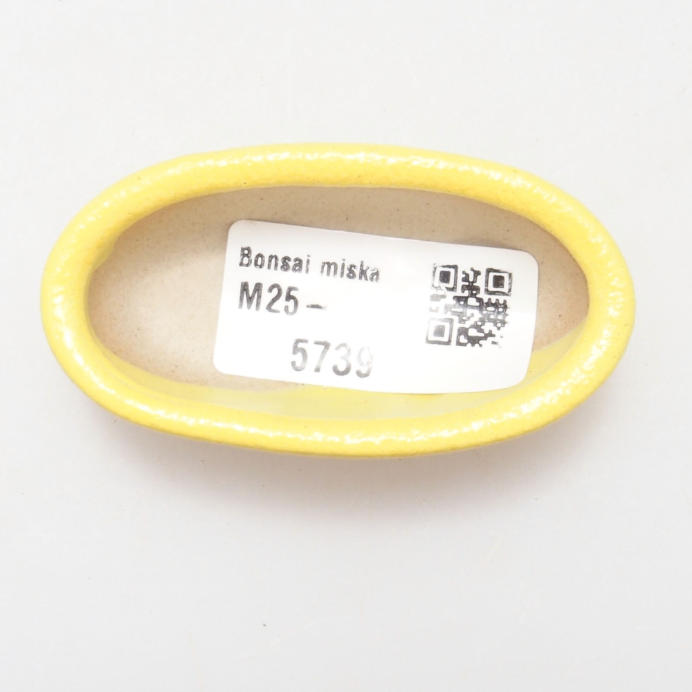 Ceramiczna miska bonsai 6,5 x 3,5 x 2 cm, żółta