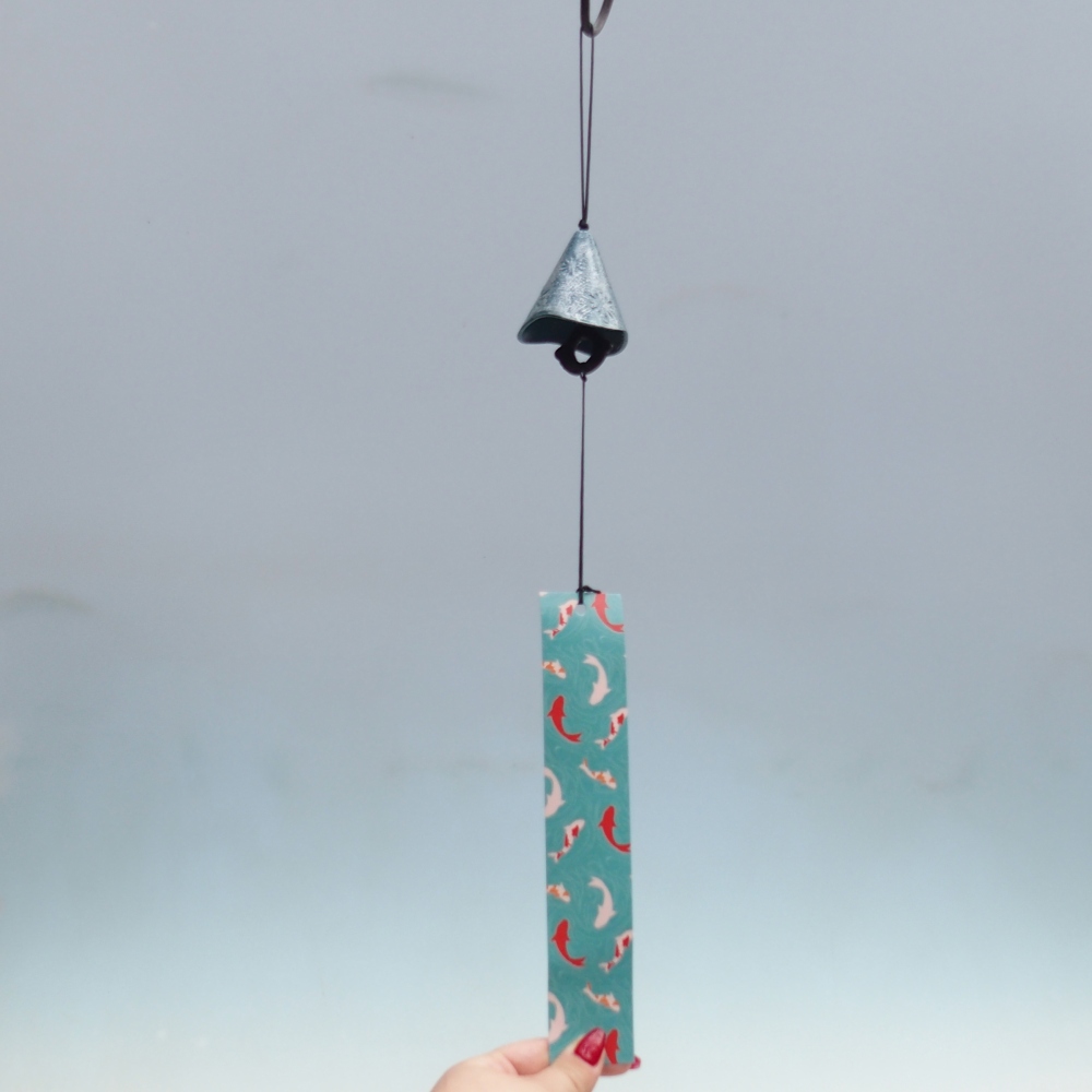 Metalowy dzwonek do wiatru, kolor niebieski