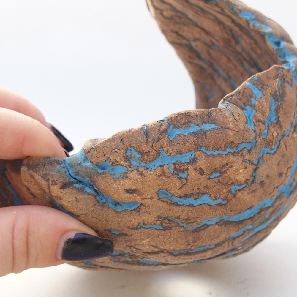 Ceramiczna skorupa 14 x 13 x 14 cm, kolor żółty