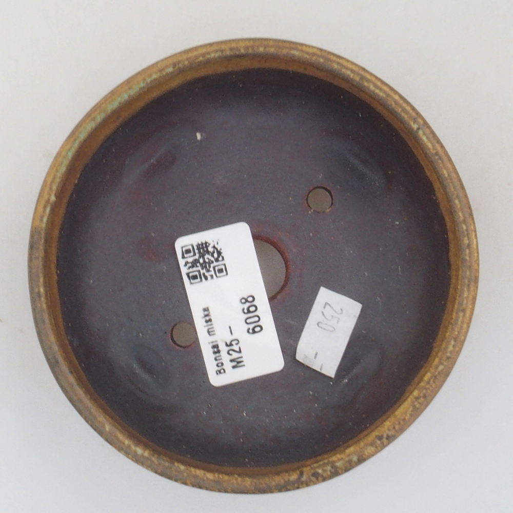 Ceramiczna miska do bonsai 10,5 x 10,5 x 4,5 cm, kolor brązowy