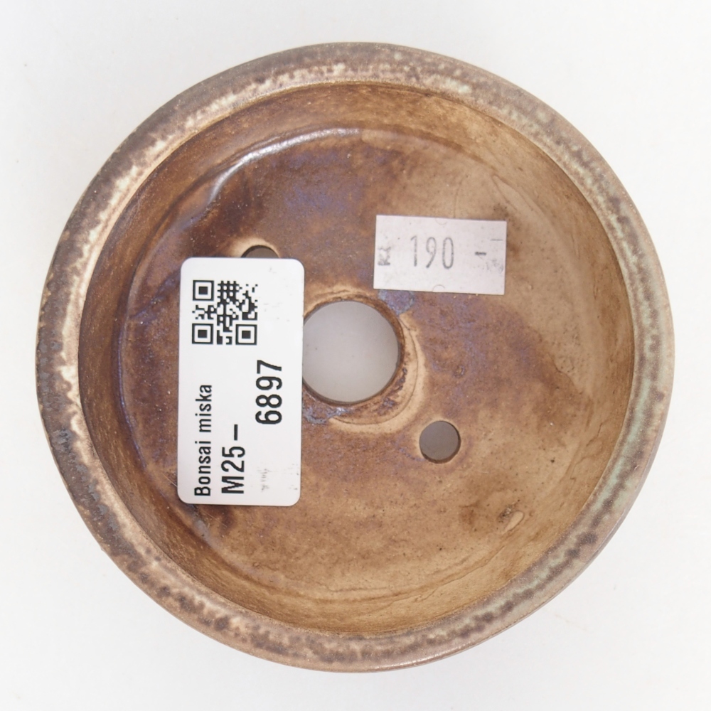 Ceramiczna miska na bonsai 9 x 9 x 3,5 cm, zielona