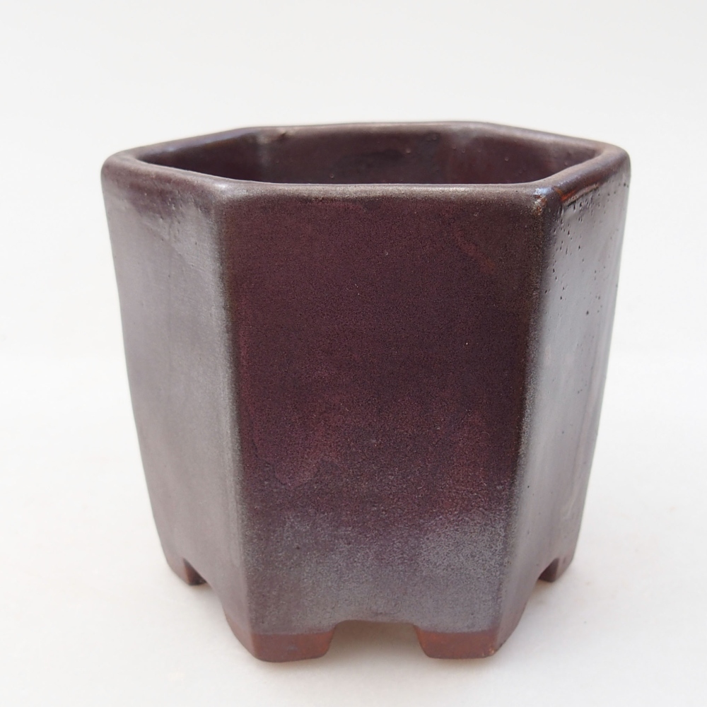 Ceramiczna miska bonsai 9 x 8 x 8 cm, kolor metaliczny