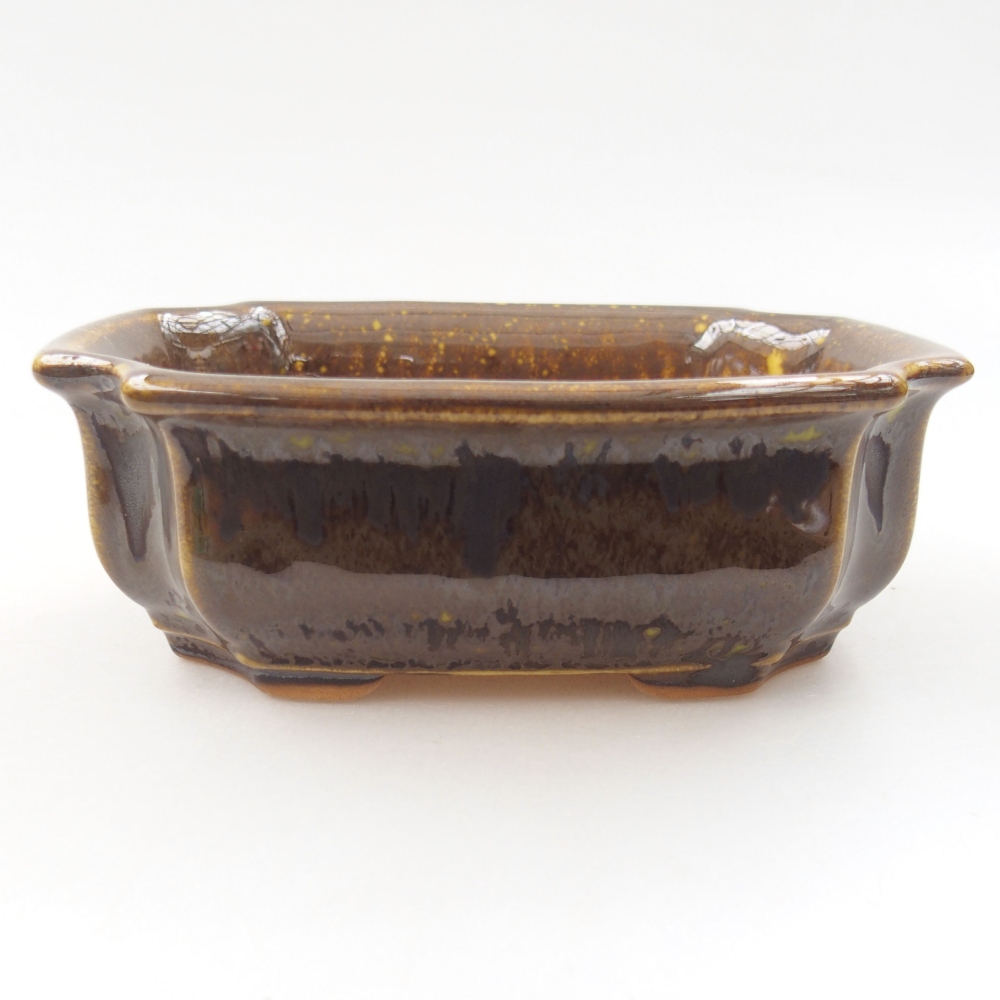 Ceramiczna miska bonsai 12 x 9 x 4,5 cm, kolor Żółty