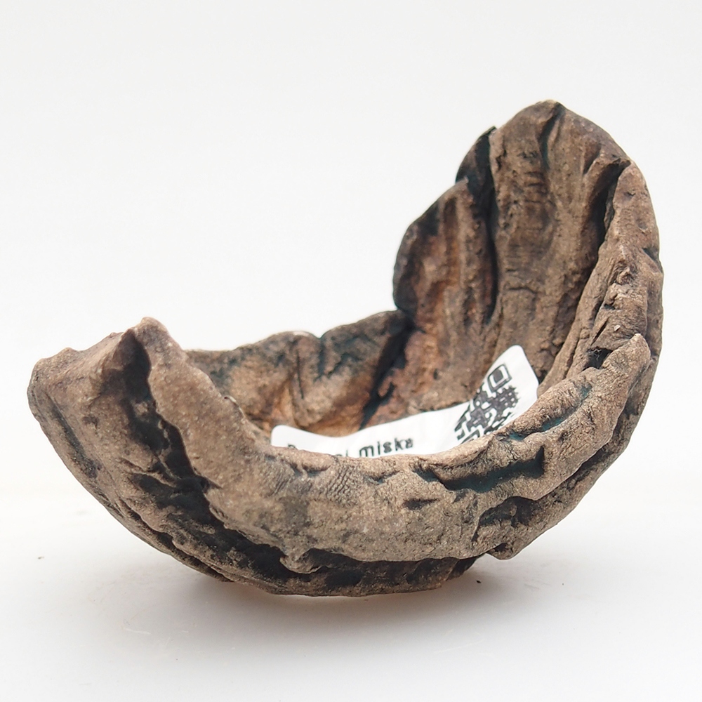 Ceramiczna muszla 6,5 x 5,5 x 6 cm, kolor zielony