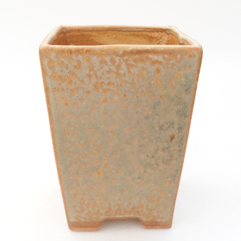 Ceramiczna miska bonsai 9 x 9 x 12,5 cm, kolor zielony