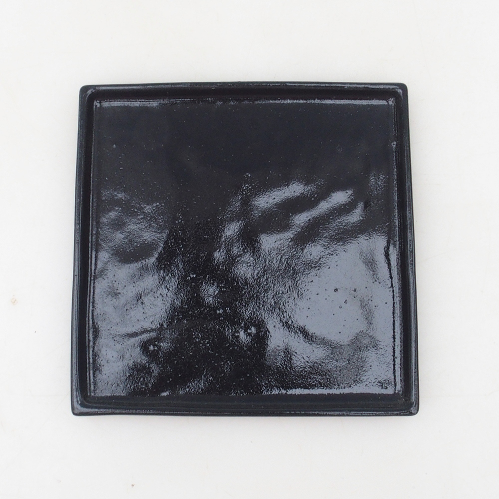 Bonsai bowl square L - 14 x 14 x 1 cm - czarny