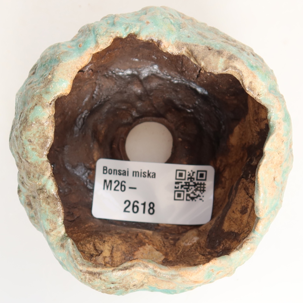 Ceramiczna skorupka  7,5 x 7 x 5,5 cm, kolor zielony