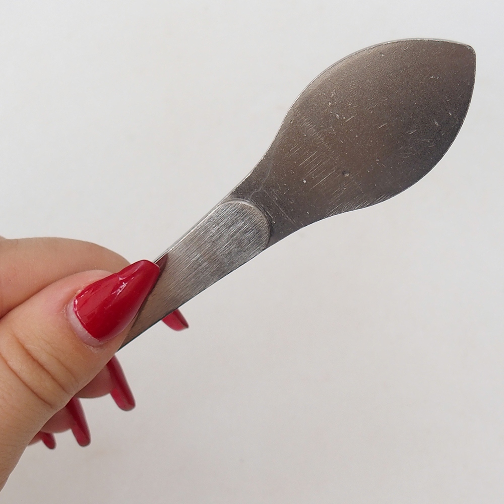 Łopatka i zakrzywione pincety 22 cm - stal nierdzewna