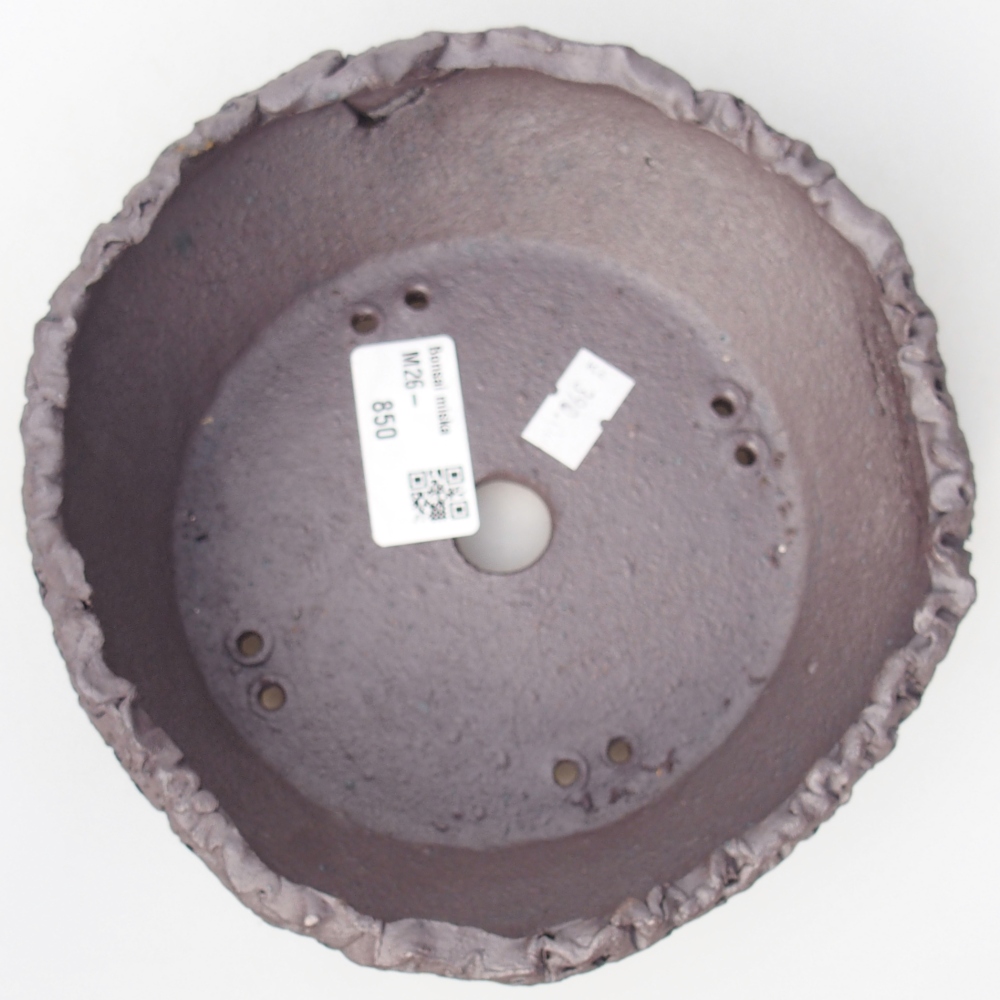 Ceramiczna miska do bonsai 16,5 x 16,5 x 5,5 cm, kolor metaliczny