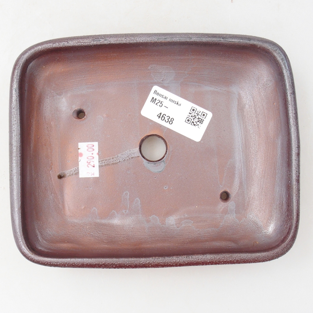 Ceramiczna miska bonsai 17 x 13,5 x 3,5 cm, kolor metaliczny