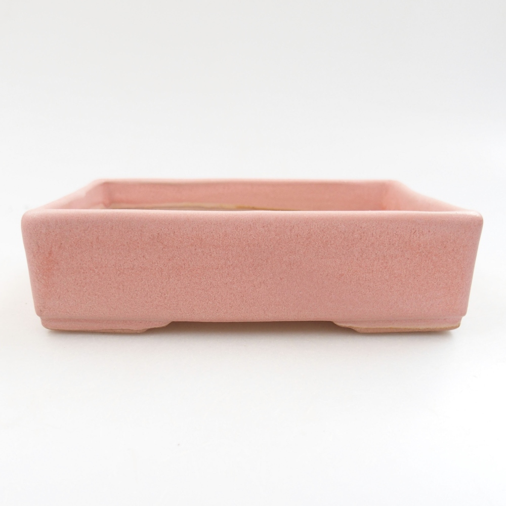 Ceramiczna miska bonsai 12,5 x 9,5 x 3,5 cm, kolor różowy