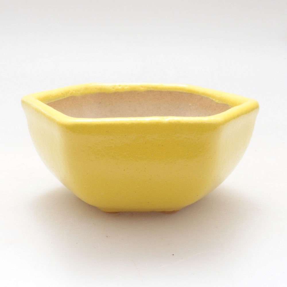 Ceramiczna miska bonsai 6,5 x 6 x 3 cm, żółta