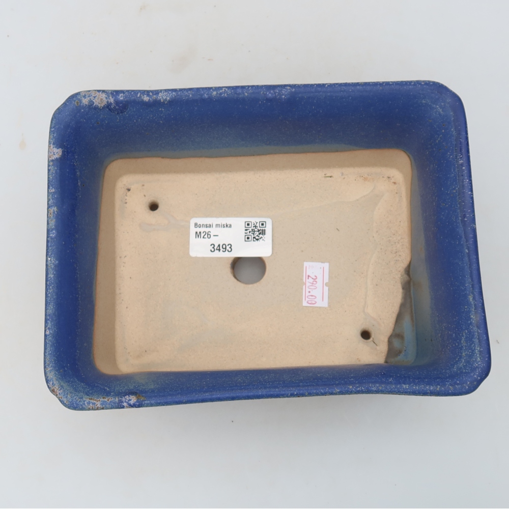 Ceramiczna miska do bonsai 18 x 13,5 x 7,5 cm, kolor niebieski