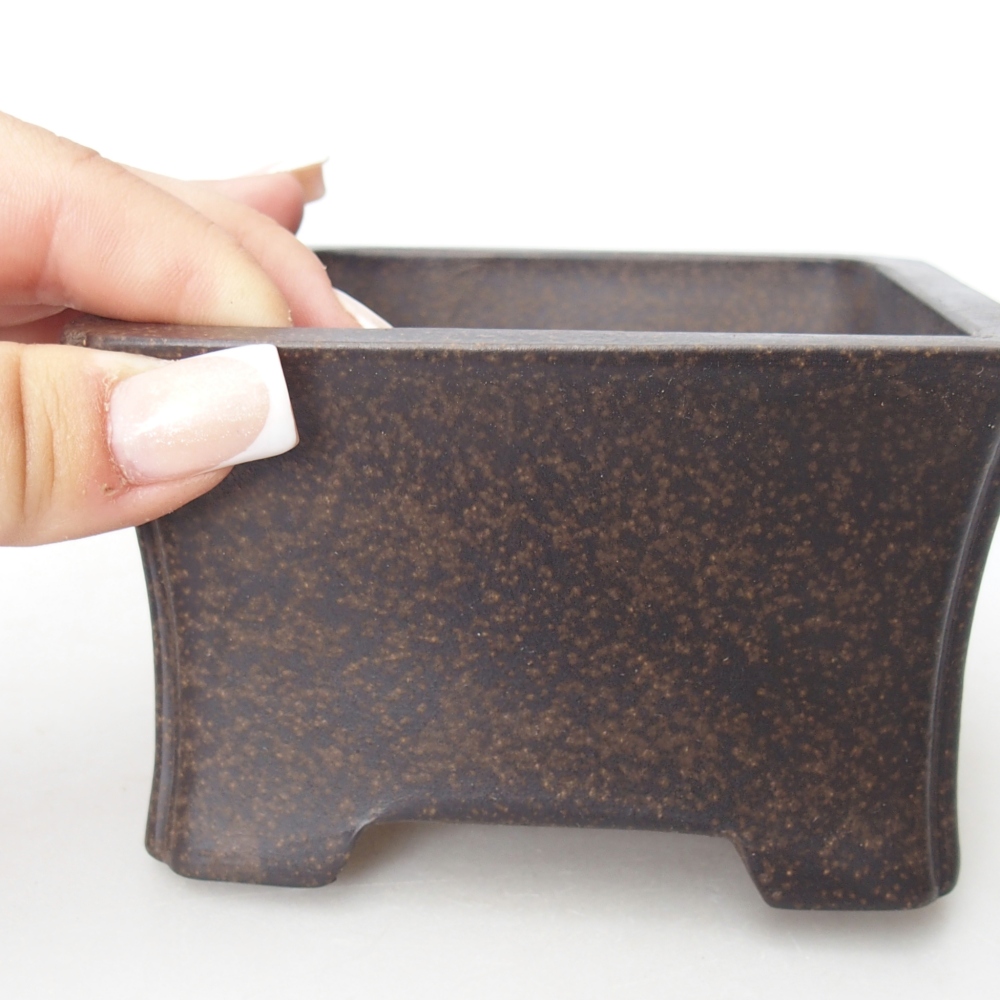 Miska 11 x 11 x 6,5 cm brązowa ochra