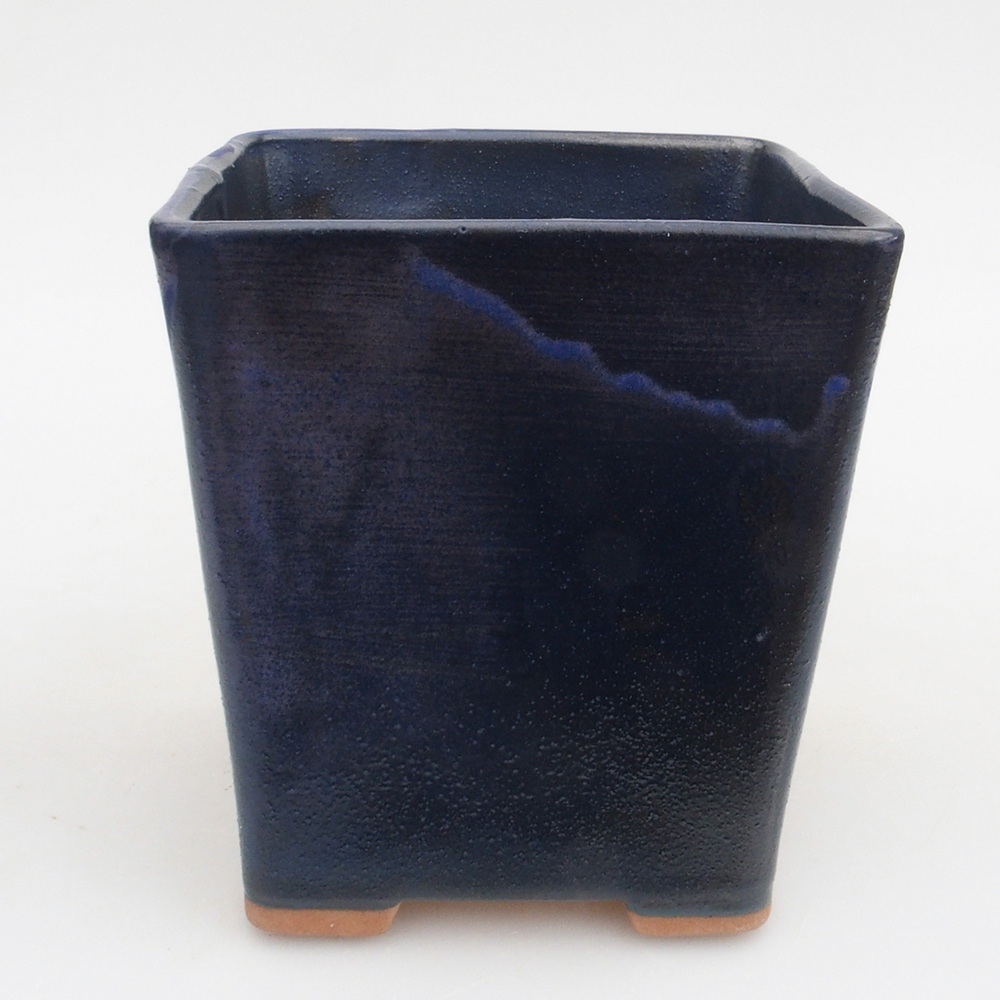 Ceramiczna miska bonsai 10,5 x 10,5 x 10,5 cm, kolor niebieski