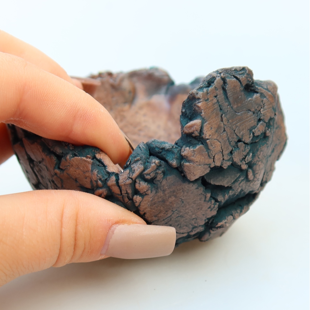 Ceramiczna muszla 9 x 9 x 5,5 cm, kolor zielony