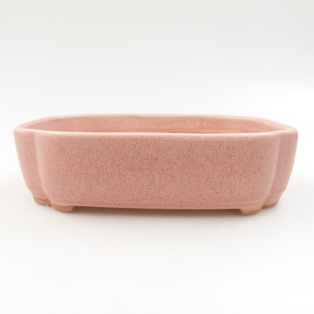 Ceramiczna miska bonsai 16 x 12 x 4,5 cm, kolor różowy