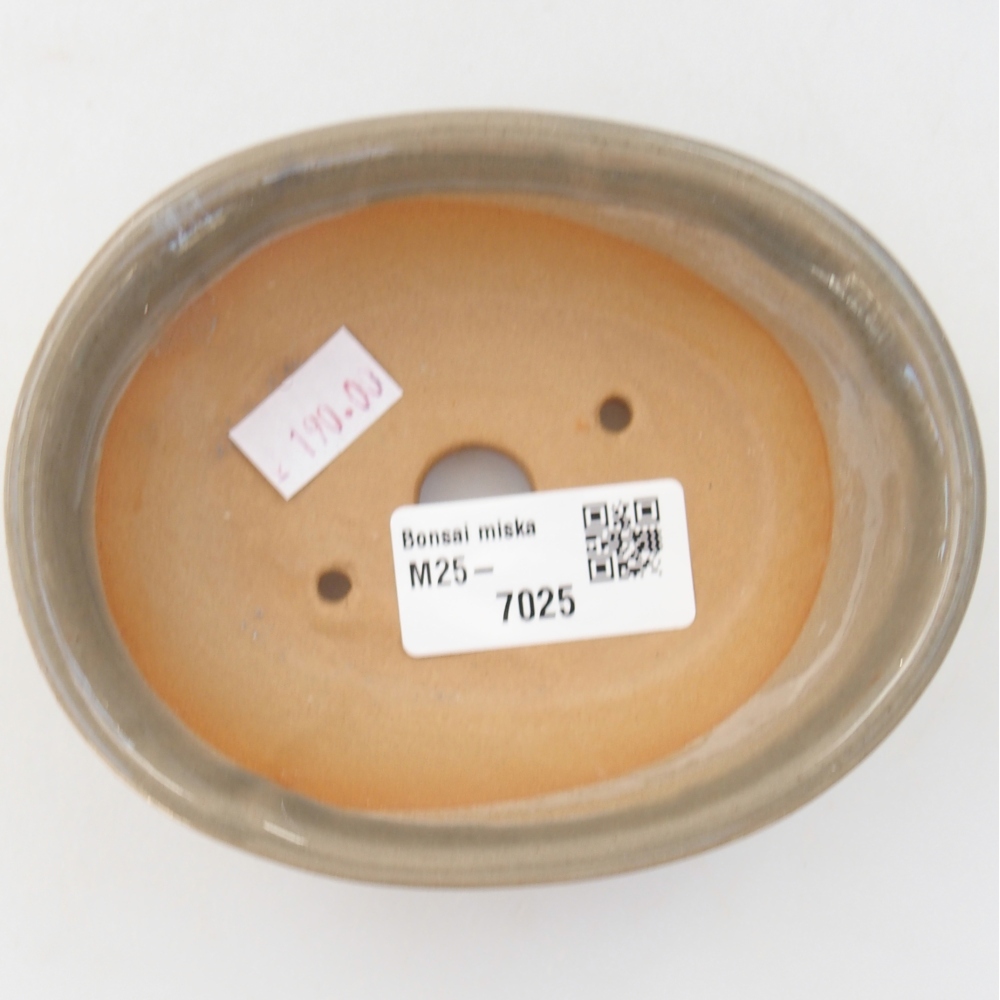 Ceramiczna miska na bonsai 11 x 9 x 4 cm, szara