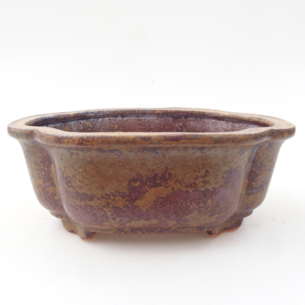 Ceramiczna miska bonsai 13,5 x 10 x 5 cm, kolor brązowy