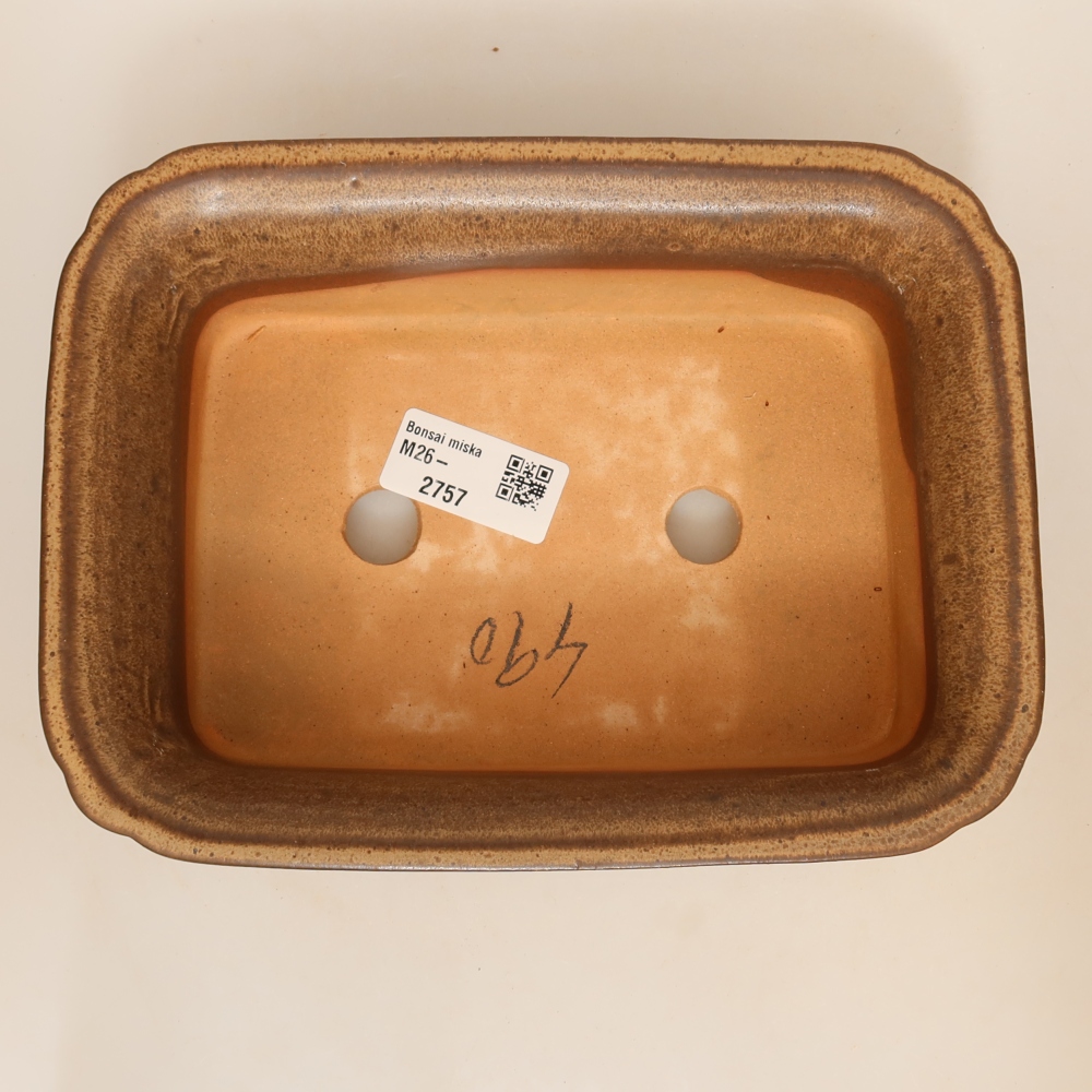Miska ceramiczna  20 x 15,5 x 5,5 cm, kolor brązowy