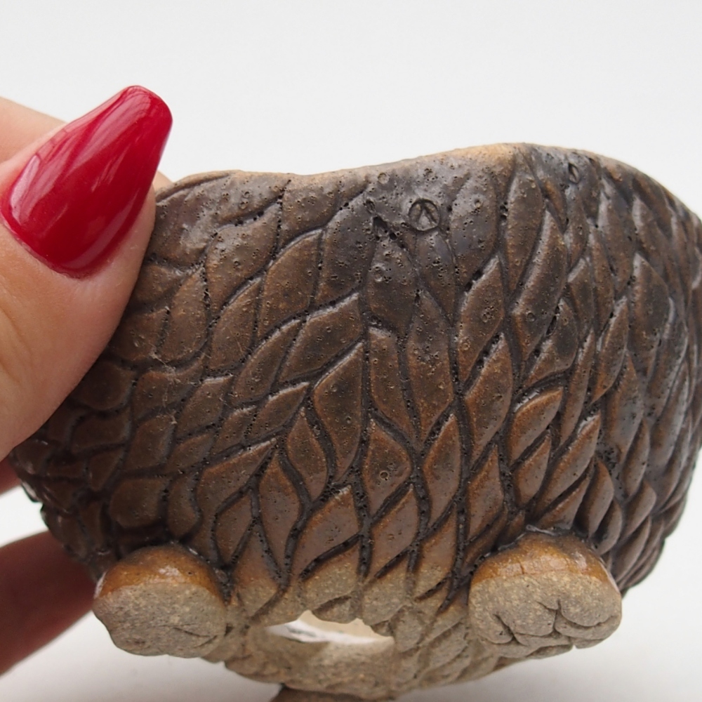 Ceramiczna muszla 8,5 x 8,5 x 7 cm, kolor brązowy