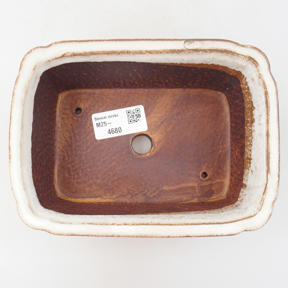 Ceramiczna miska bonsai 17 x 13 x 6 cm, kolor biały