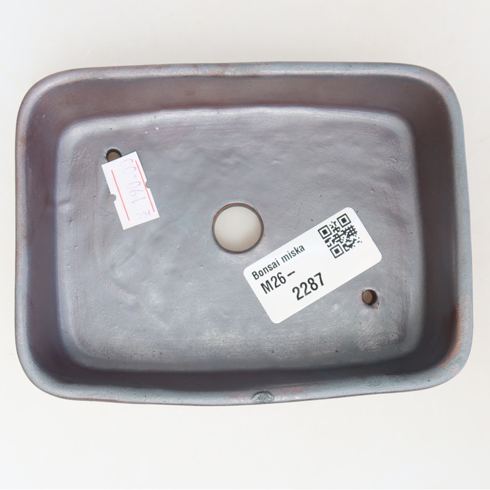 Ceramiczna miska do bonsai 13 x 9,5 x 3,5 cm, kolor metaliczny