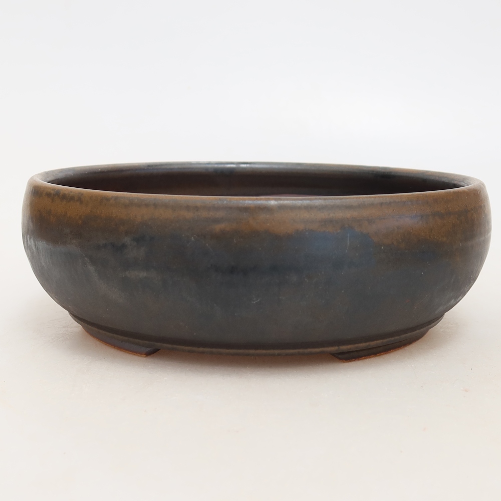 Ceramiczna miska do bonsai 17 x 17 x 5,5 cm, kolor brązowy
